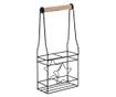 Suport pentru 2 sticle de vin Inart, fier, 17x9x39 cm, multicolor