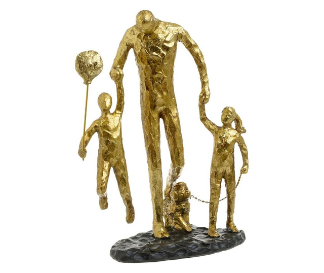 Figurina Inart, polirasina, 22x13x29 cm, negru/auriu