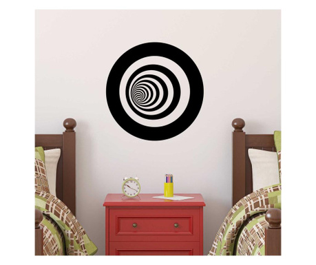 Sticker decorativ de perete Sticky, vinilin, 60x58 cm, negru