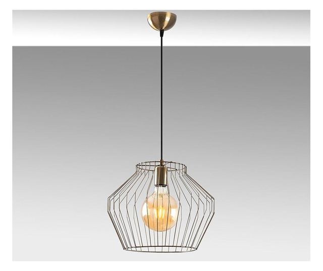 Lustra Tatum, corp din metal, max. 60 W, E27, maro vintage, 35x35x126 cm
