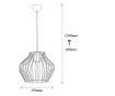 Lustra Tatum, corp din metal, max. 60 W, E27, maro vintage, 35x35x126 cm