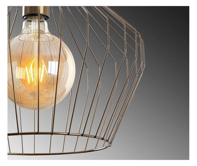 Lustra Tatum, corp din metal, max. 60 W, E27, maro vintage, 35x35x126 cm