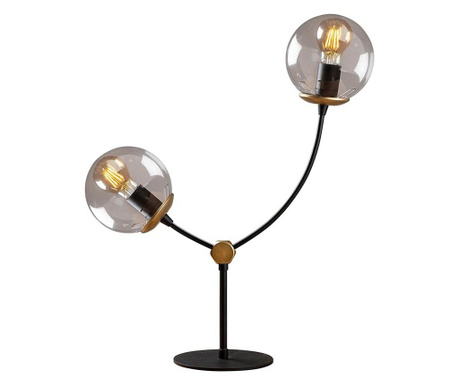 Lampa de masa Tatum, corp din metal, max. 60 W, E27, negru, 48x17x59 cm
