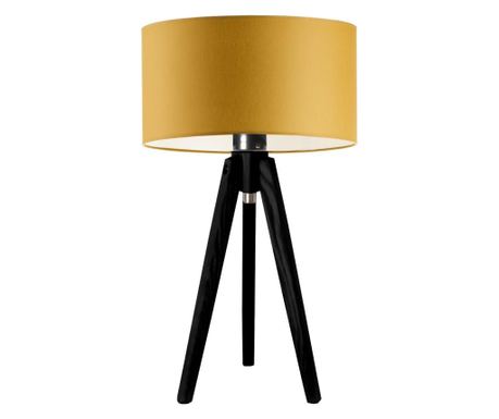 Saba Ebony Mustard Lesena Namizna Svetilka 48x30 cm