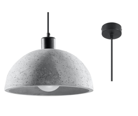 Lustra Nice Lamps, Gonzo, beton, Led, max. 60 W, E27, gri, 30x30x100 cm