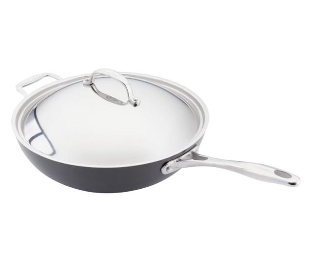 Tigaie wok Stellar Hard Anodized, 30 cm,  negru/argintiu 900