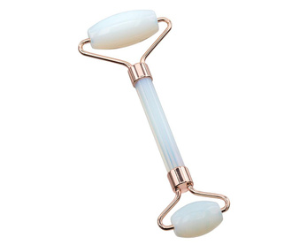 Dvostruki valjak za masažu lica Luxurious White Opal