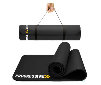 Saltea fitness Yoga/Pilates/Aerobic PROGRESSIVE PRO120-GREEN, dimensiuni 183 x 60 x 1.2 cm, NBR, culoare verde