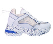 Pantofi sport dama V108, 19V69 Italia, piele ecologica, alb/albastru, 40