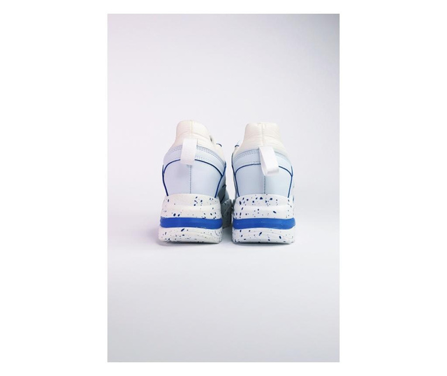 Pantofi sport dama V109, 19V69 Italia, piele ecologica, alb/bleu, 40