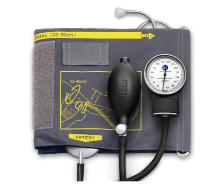 Tensiometru mecanic little doctor ld 60, stetoscop atasat, manseta 33-46 cm, manometru din metal  11.5 x 18.5 x 7.5 cm