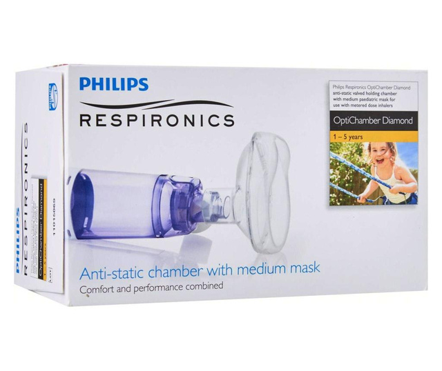 Camera de inhalare 1-5 ani, Philips Respironics Optichamber Diamond, masca marime M