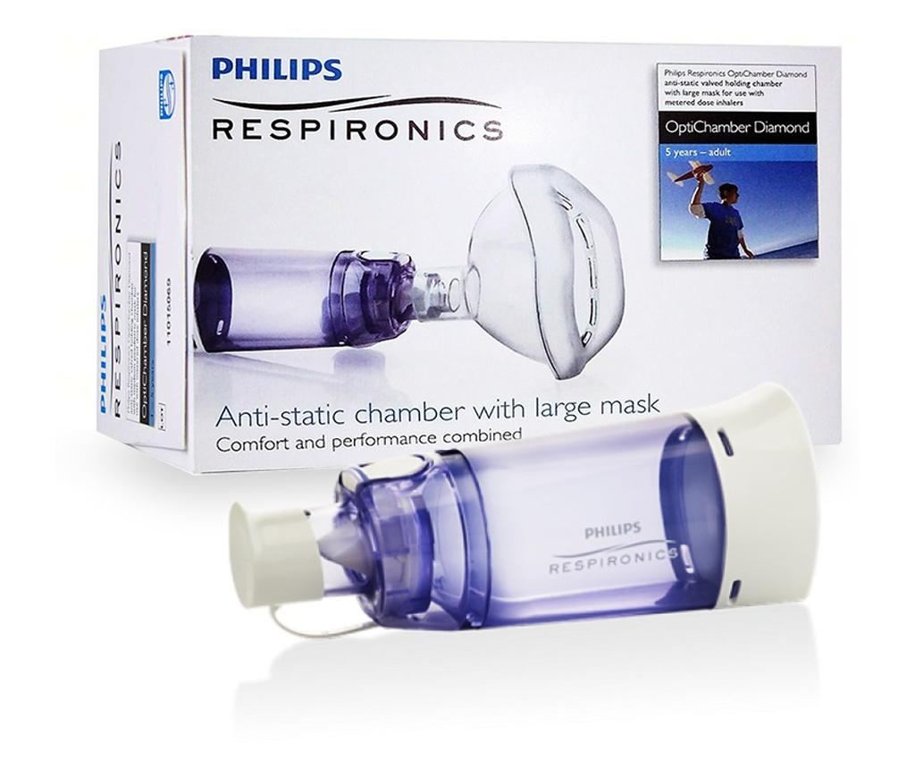 Антистатична камера, 5+, Philips Respironics Optichamber Diamond, маска размер L - 3