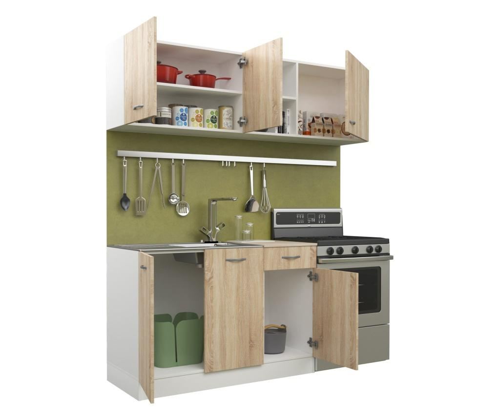 Set Bucatarie haaus Kara, Stejar Sonoma/Alb, L 180 cm - 2