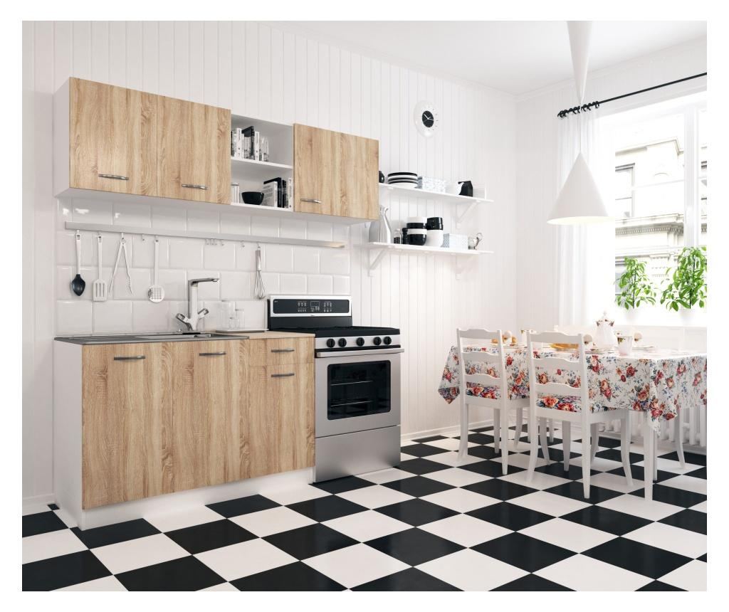 Set Bucatarie haaus Kara, Stejar Sonoma/Alb, L 180 cm - 3