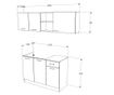 Set Bucatarie haaus Kara, Stejar Sonoma/Alb, L 180 cm thumbnail 4