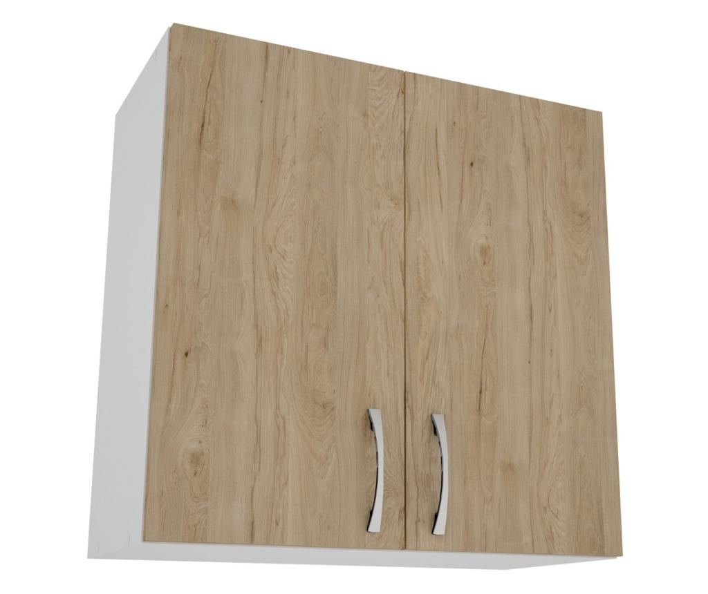Corp Superior haaus, 2 Usi, Lemn Natural/Alb, 60 x 30 x 60 cm