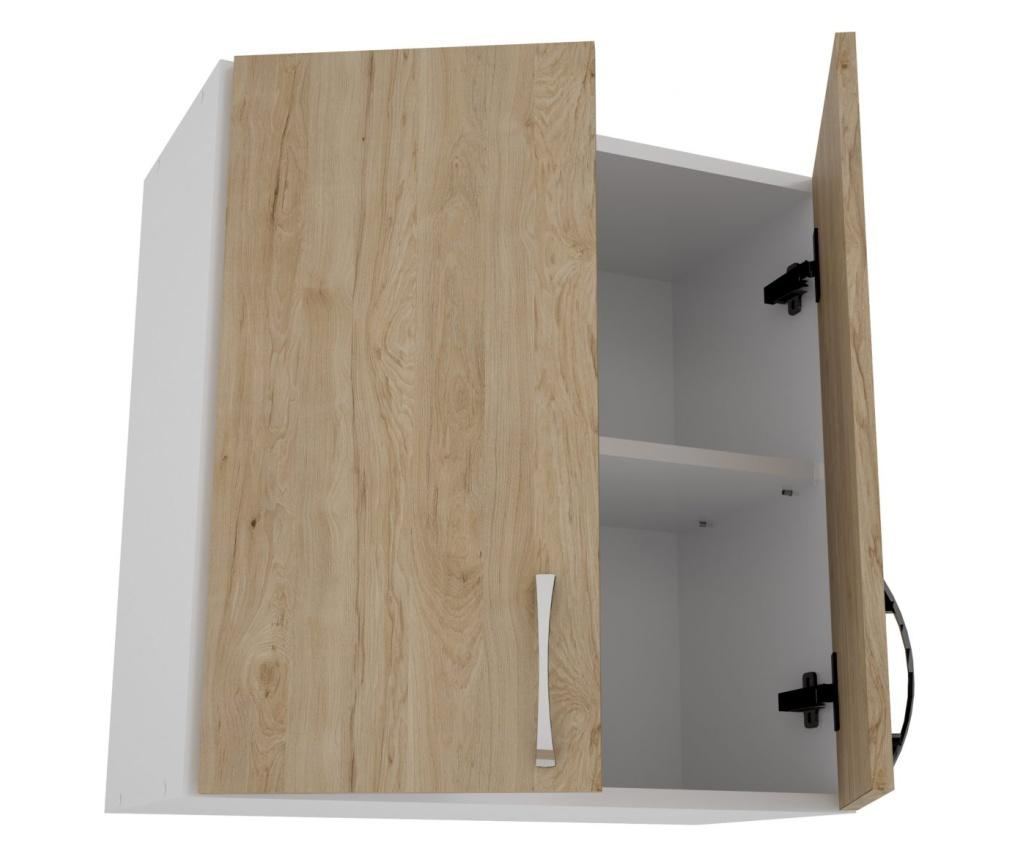 Corp Superior haaus, 2 Usi, Lemn Natural/Alb, 60 x 30 x 60 cm - 2