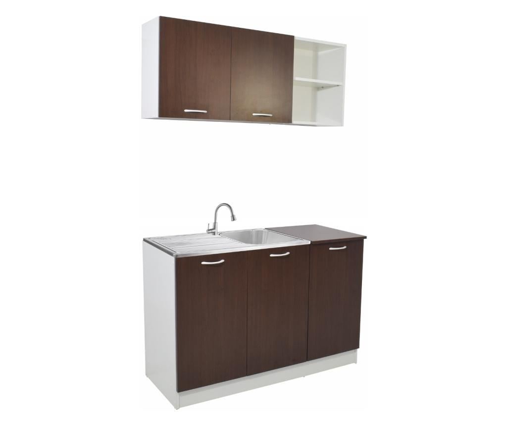 Set Bucatarie haaus Ara, Wenge/Alb, L 120 cm