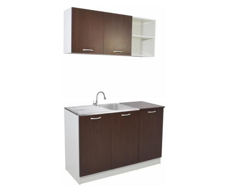 Set Bucatarie haaus Ara, Wenge/Alb, L 120 cm 