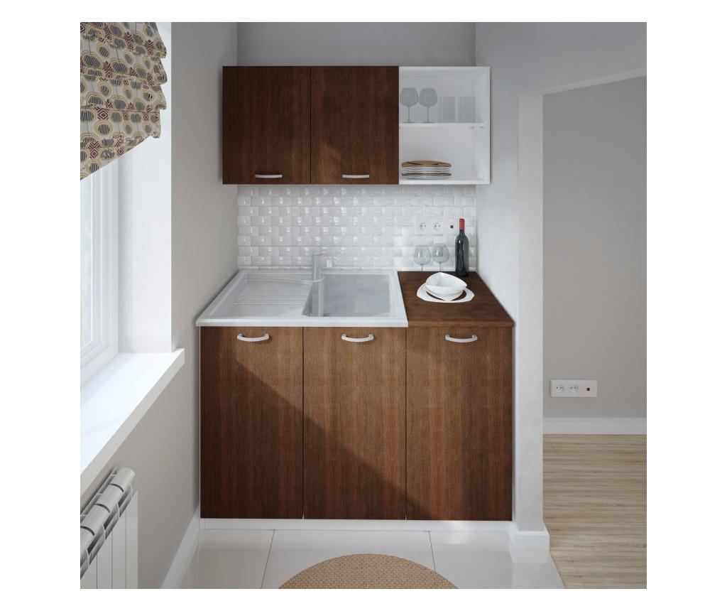 Set Bucatarie haaus Ara, Wenge/Alb, L 120 cm - 2
