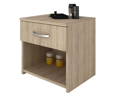 Noptiera haaus Remi, 1 Sertar, Stejar Sonoma, 40 x 35 x 40 cm 