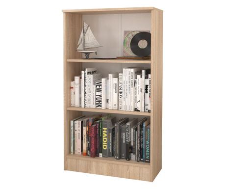 Biblioteca haaus Flint, 2 Polițe, Stejar Sonoma, 70 x 32 x 122 cm