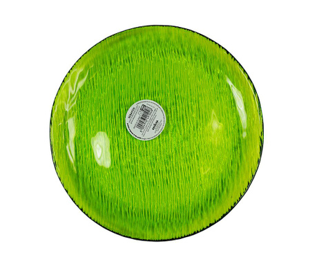 Farfurie pentru desert Excelsa, Scatch Green, sticla, verde, 21x21 cm