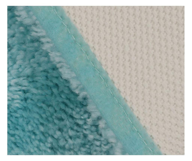 Kupaonski tepih Confetti, poliamid, 100x160 cm, cijan