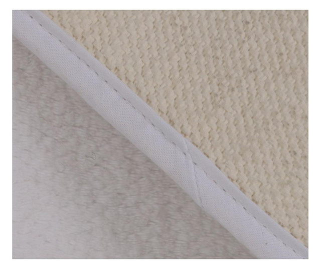 Килим за баня Confetti, памук, 50x80 cm, бял