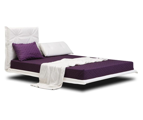 Тапицирано легло Белла - бяла, с рамка за матрак 180/200 см
