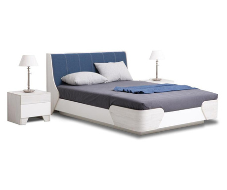 Легло със заоблени ръбове Ченс с рамка и механизми за матрак 180/200 см