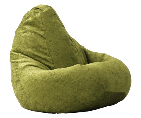 Fotoliu Puf Tip Sac Nirvana Hobbit, Chelford Green (gama Premium Textil) Umplut Cu Perle Polistiren  80x80x70 см