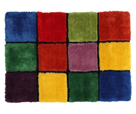 Covor, rosu/verde/galben/violet, 100x140,Bortis Impex