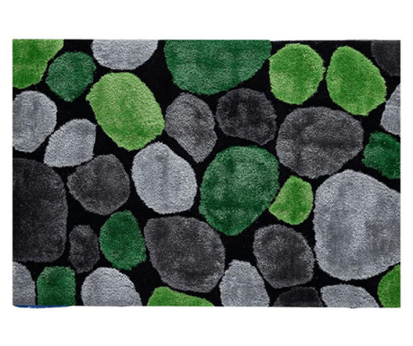 Covor 80x150 cm, verde/gri/negru,Bortis Impex