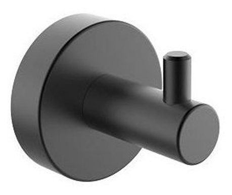 Единична закачалка за баня Round черен мат  5.15x5.15x5.4 см