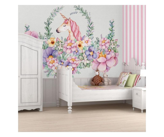 Комплект 3 тапета Kids Room with Unicorn Flower 91x260 cm