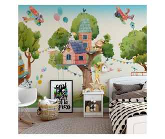 Set 3 tapet Tree Houses and Cute Animals Kids Room 91x260 cm