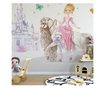 Set 4 bucati de tapet Vavien Artwork, Princess Kids Room, hartie vinil imprimata, 91x260 cm, multicolor