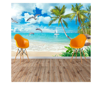 Beach Seagulls and Dolphins 3 db Tapéta 91x180 cm