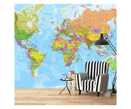 Set 3 tapet World Map 91x180 cm