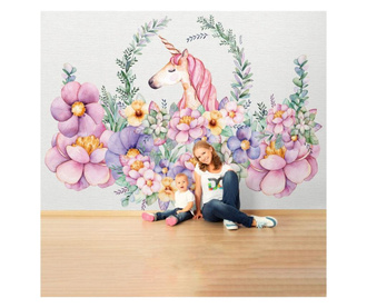 Sada 3 tapety Kids Room with Unicorn Flower 91x180 cm