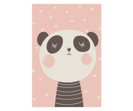 Детски килим Юникорн панда розов