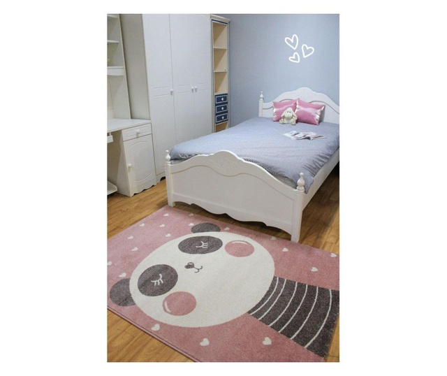Детски килим Юникорн панда розов  200x250 см