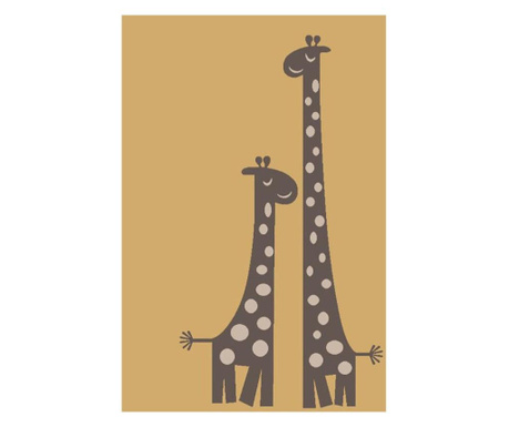 Детски килим Юникорн жирафи жълт  120x170 см