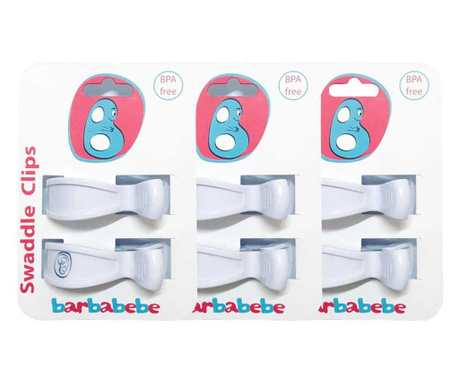 Barbabebe Клипс за пелена за бебешка количка 3 опаковки с по 2бр Ba0124_m3  0