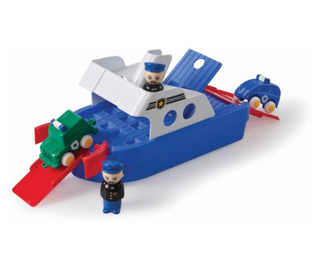 Viking Toys jucărie Barcă de poliție cu 2 figuri și 2 mașini, 30cm, 81095