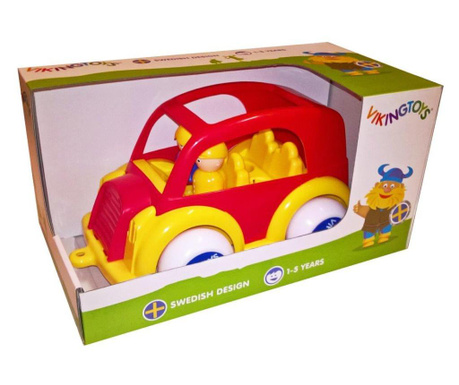 Viking Toys Masina pentru copii Taxi cu 2 Figurine, 25cm, 81260-red