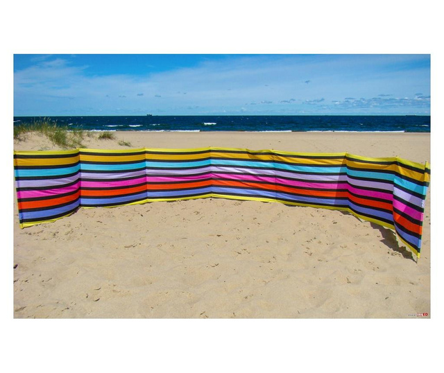 Paravan Pentru Plaja Pliabil 8 M Multicolor Springos