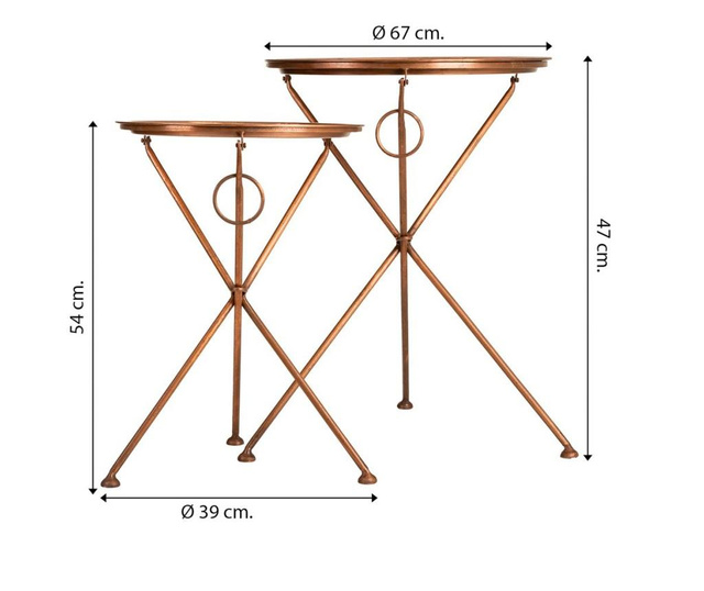 2 db Asztalka